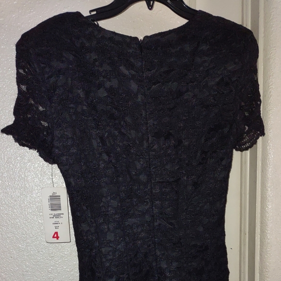 Vintage black lace dress size small - Picture 8 of 12